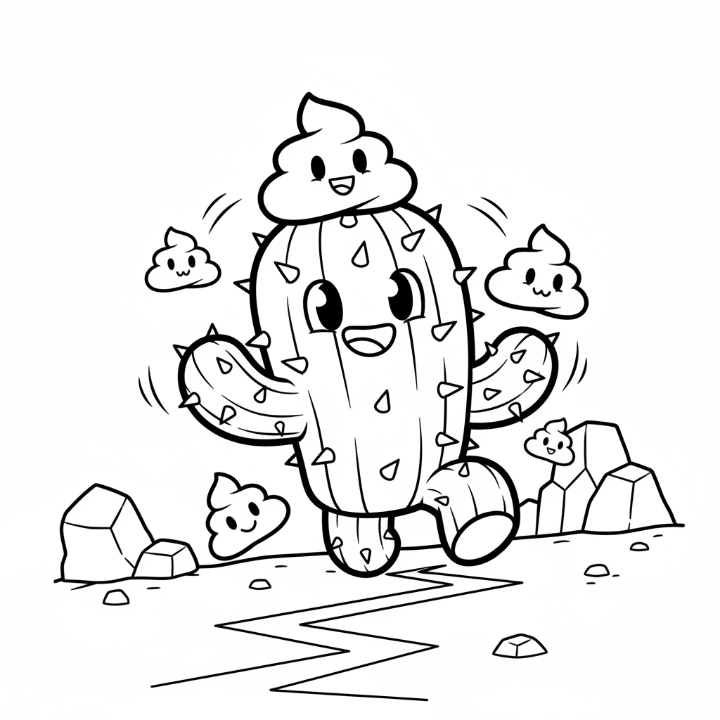 Coloriage coloriage brawl stars spike caca 5