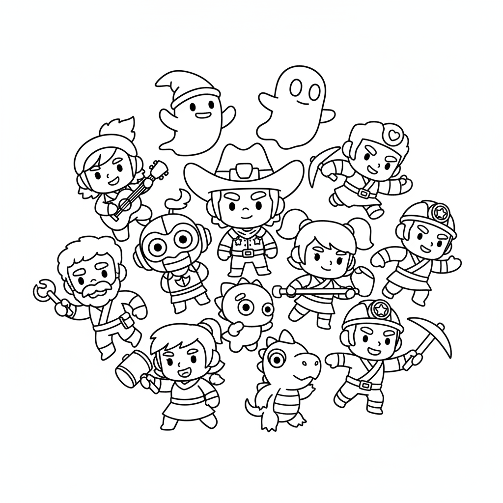 Coloriage coloriage brawl stars tous les brawlers
