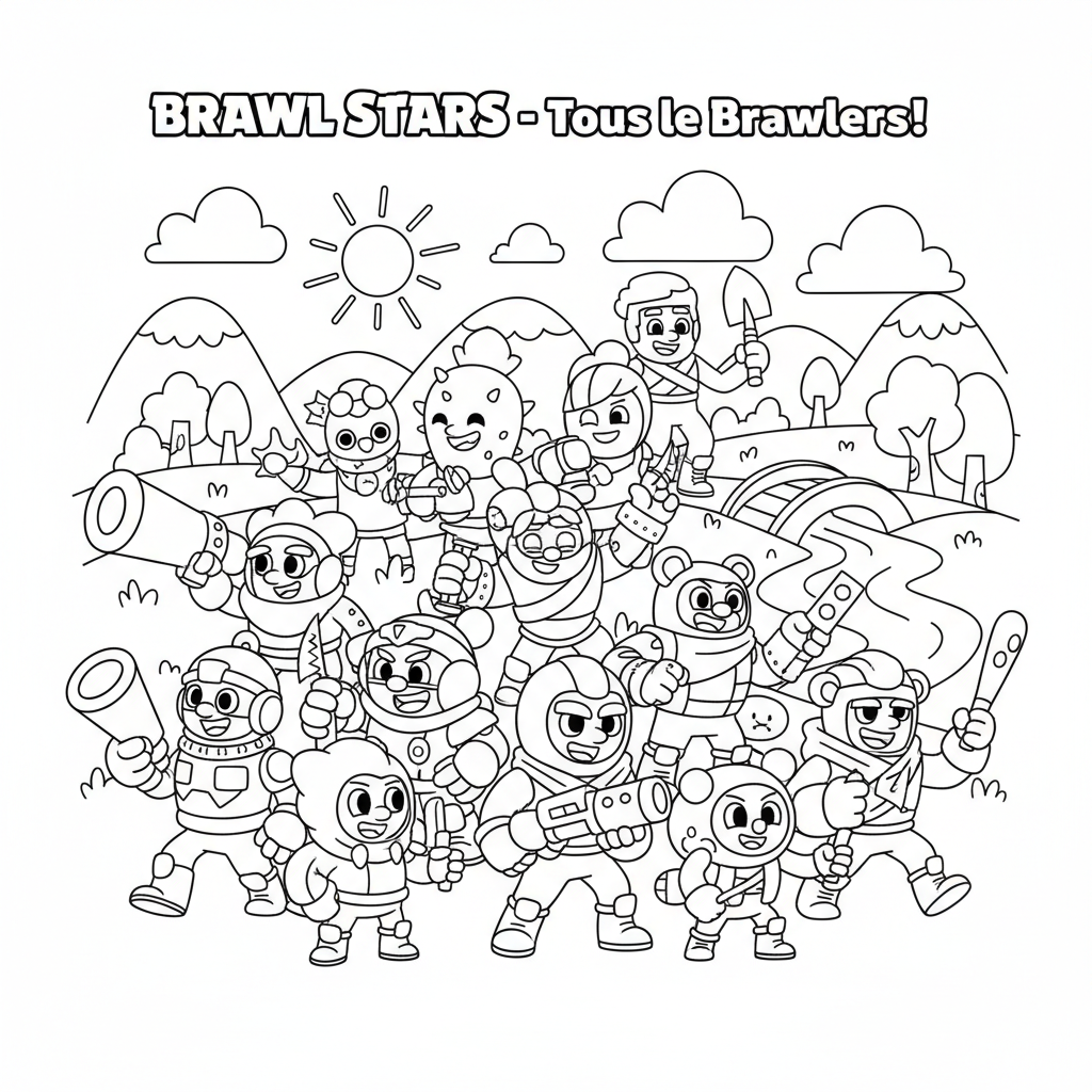 Coloriage coloriage brawl stars tous les brawlers 3