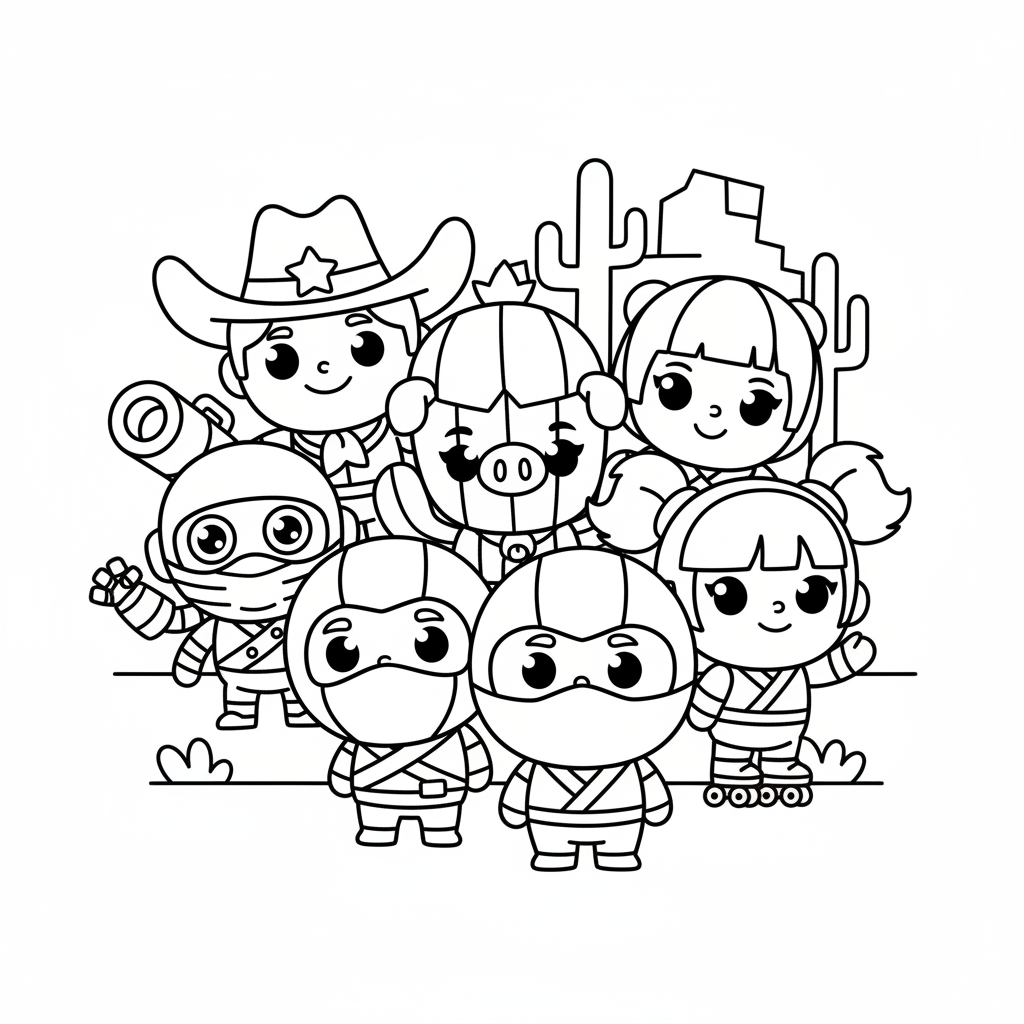 Coloriage coloriage brawl stars tous les brawlers 4