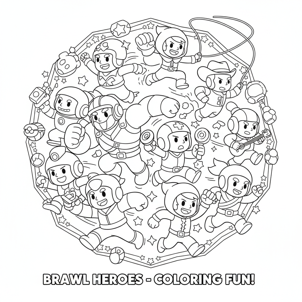 Coloriage coloriage brawl stars tous les brawlers 5