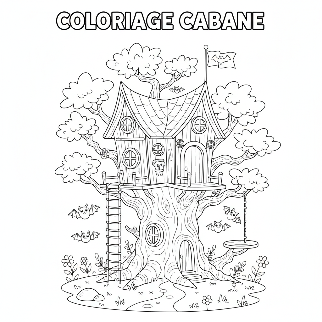 Coloriage coloriage cabane 2