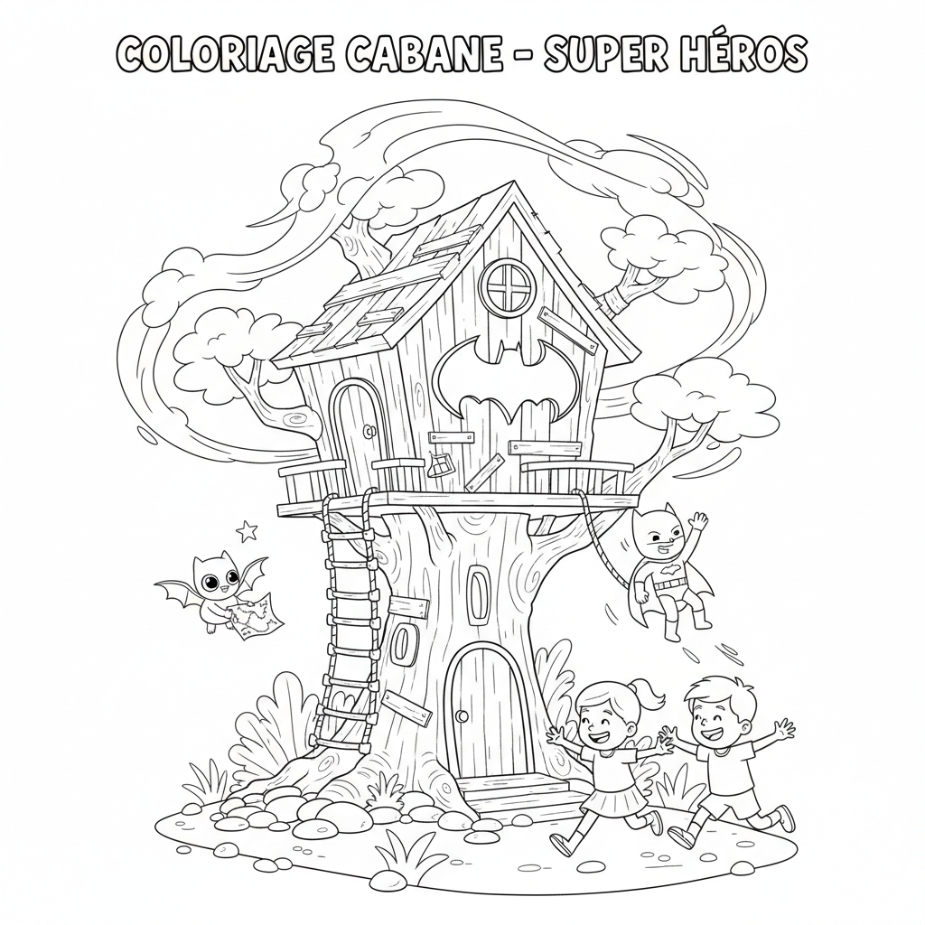 Coloriage coloriage cabane 5