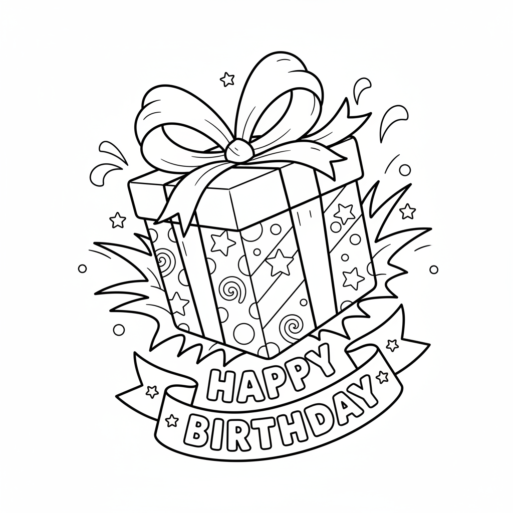 Coloriage coloriage cadeau 5