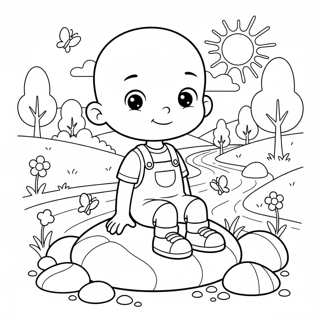 Coloriage coloriage cailloux 3