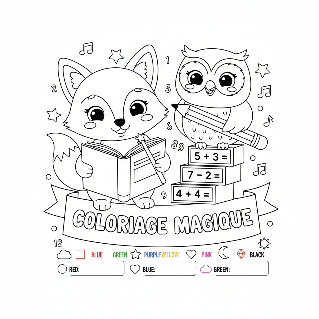 Coloriage coloriage calcul ce1 4