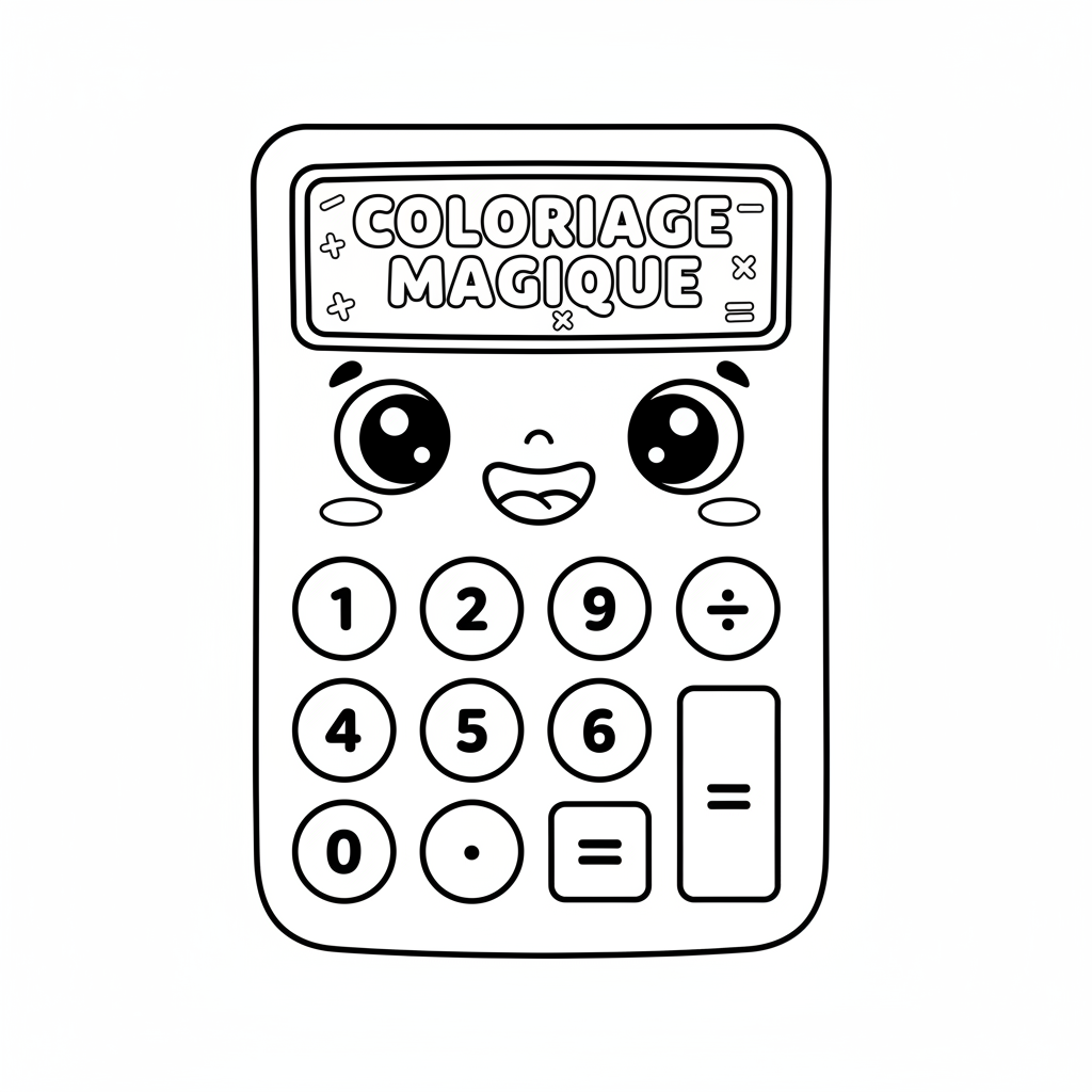 Coloriage coloriage calculatrice