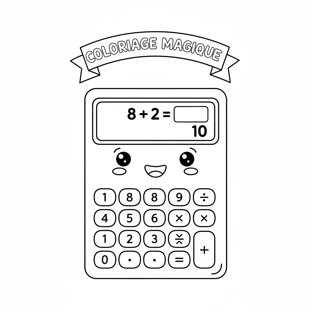 Coloriage coloriage calculatrice 2