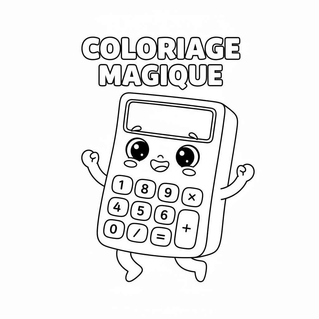 Coloriage coloriage calculatrice 4