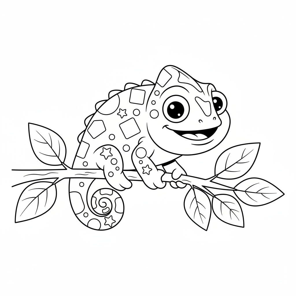 Coloriage coloriage cameleon