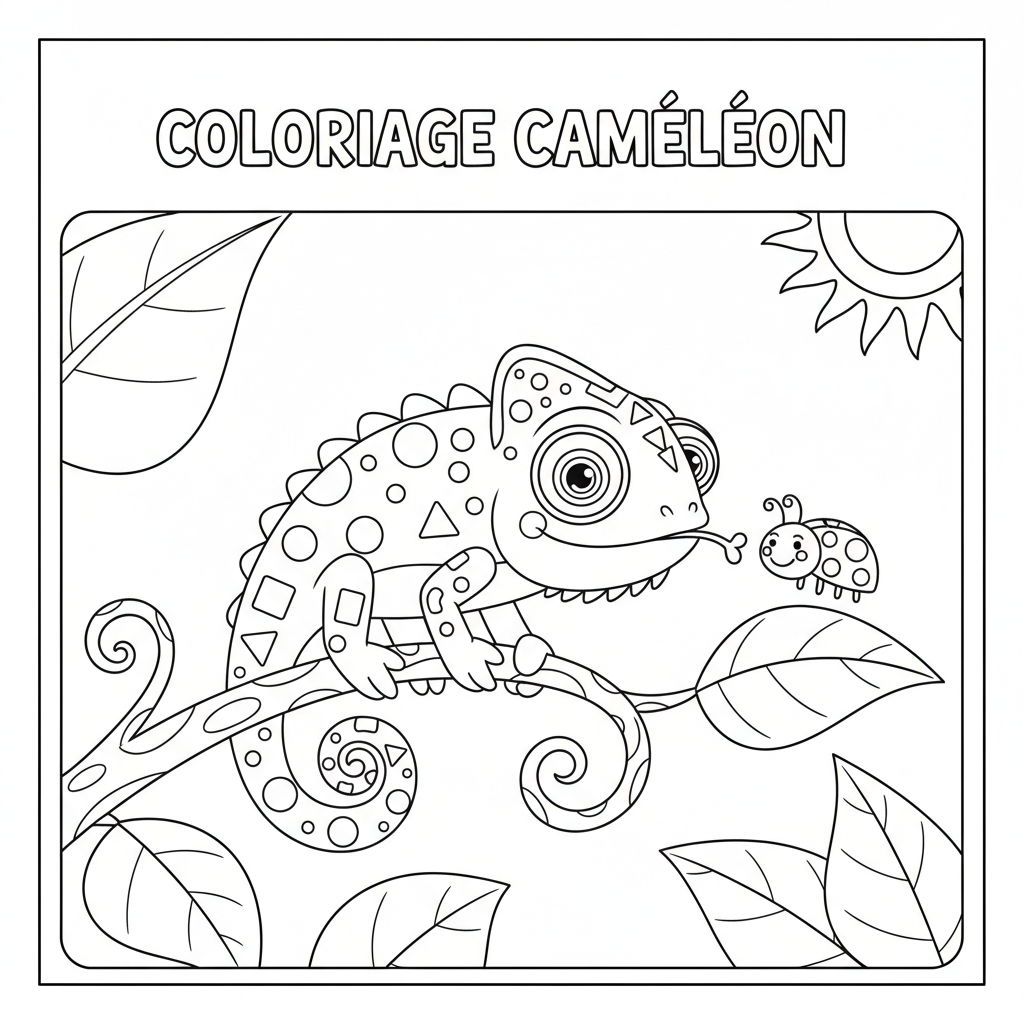 Coloriage coloriage cameleon 2