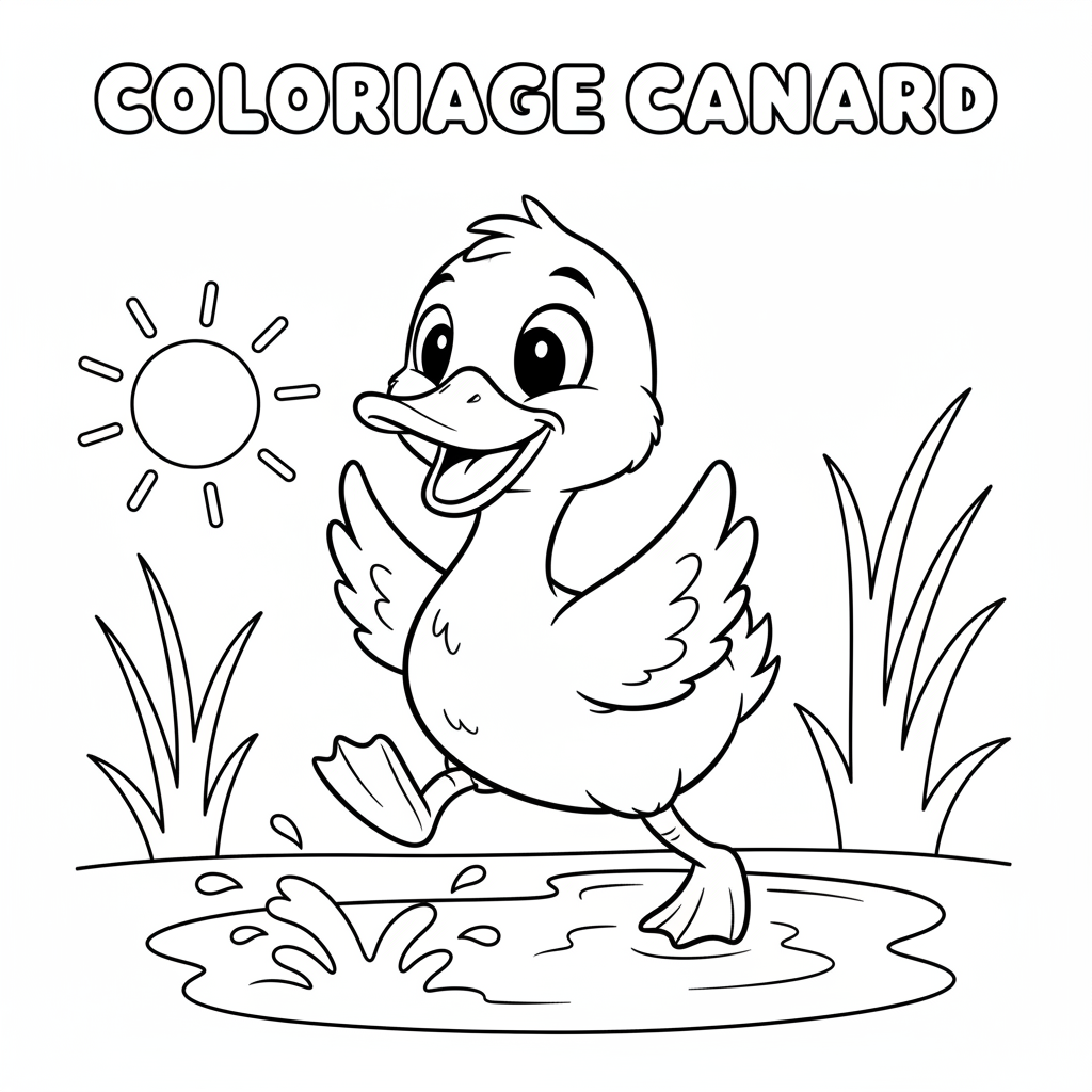 Coloriage coloriage canard 5