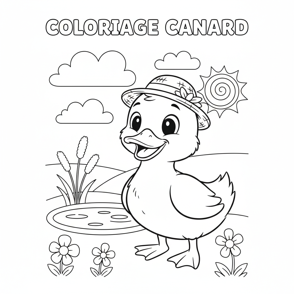 Coloriage coloriage canard à imprimer 3