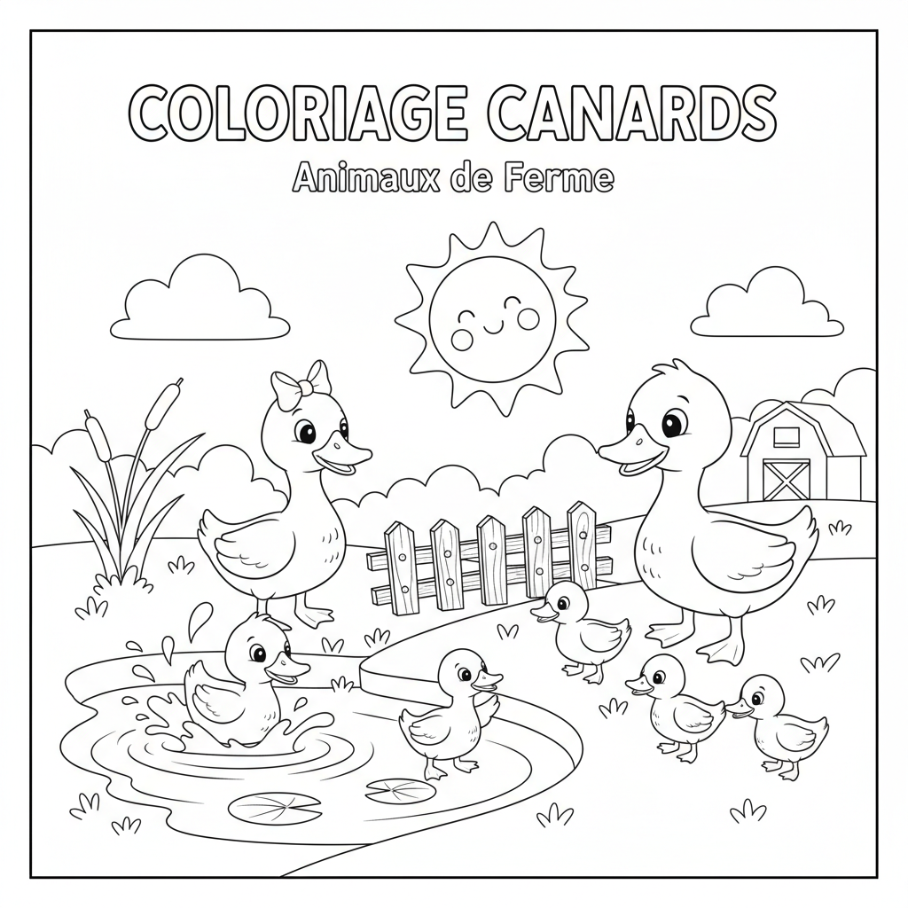 Coloriage coloriage canards 2