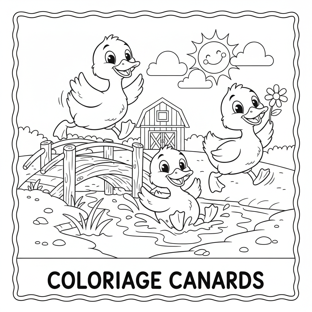 Coloriage coloriage canards 5
