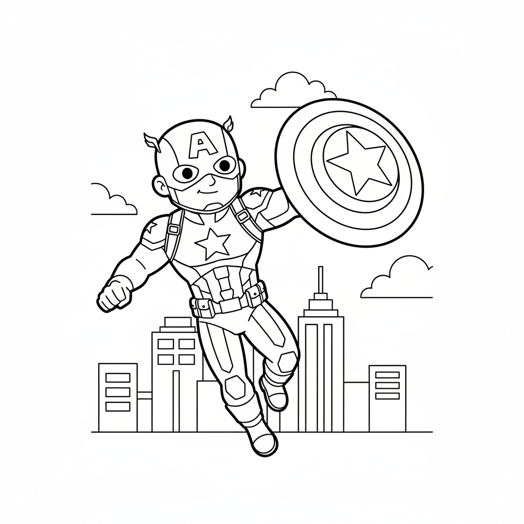 Coloriage coloriage capitaine america 2