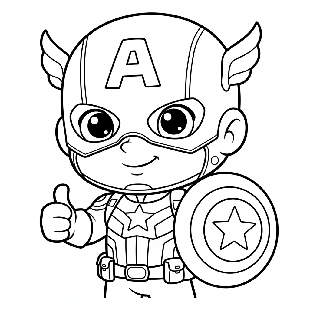 Coloriage coloriage capitaine america 4