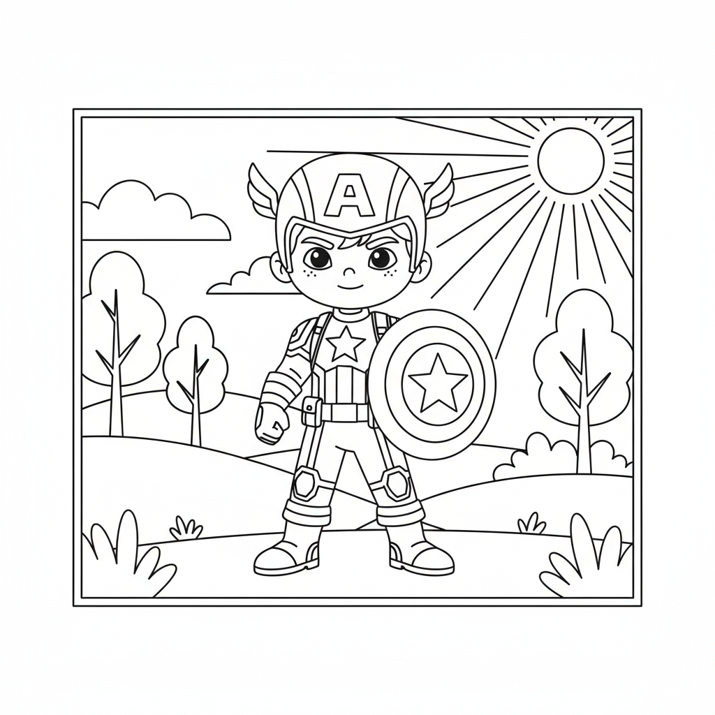 Coloriage coloriage captain america 3