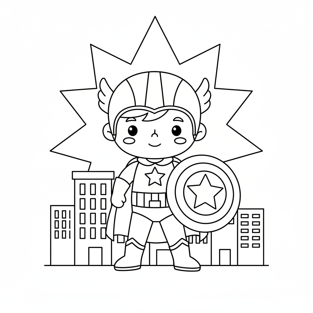 Coloriage coloriage captain america à imprimer