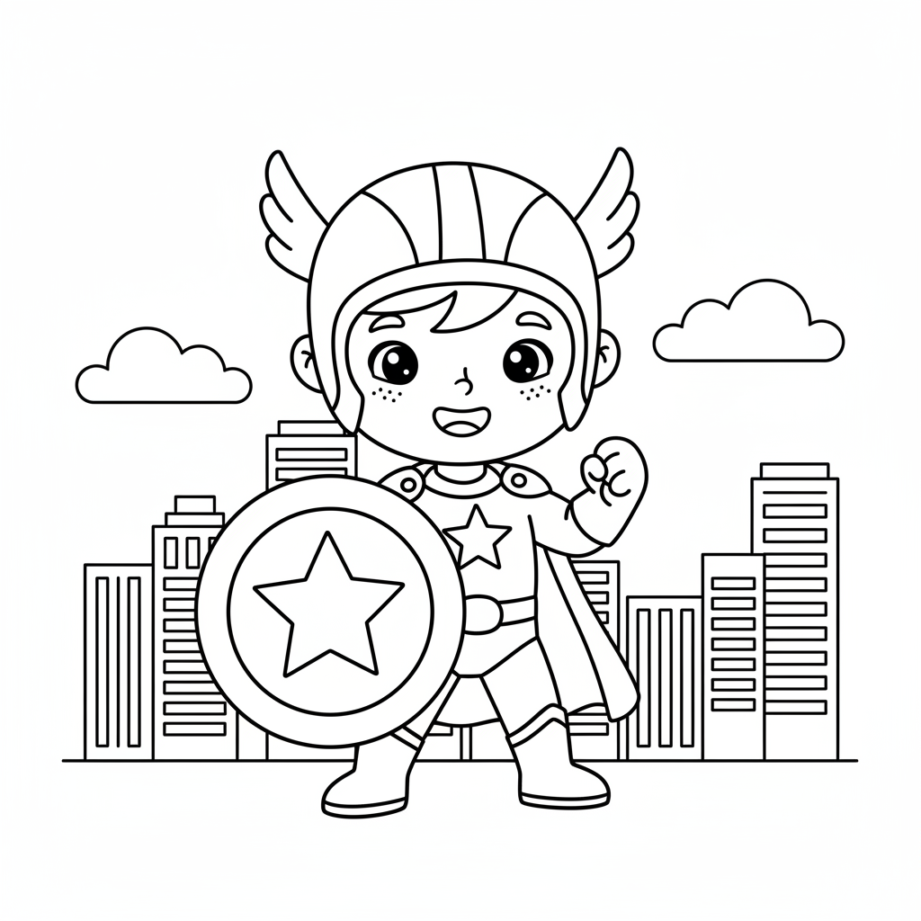 Coloriage coloriage captain america à imprimer 4