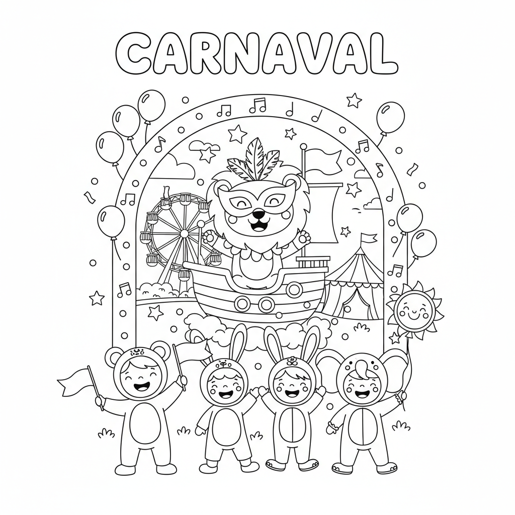 Coloriage coloriage carnaval à imprimer