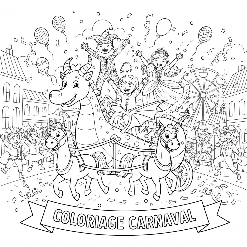 Coloriage coloriage carnaval à imprimer 5