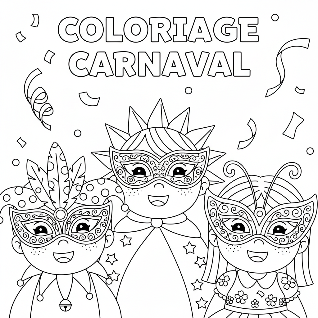 Coloriage coloriage carnaval imprimer 4