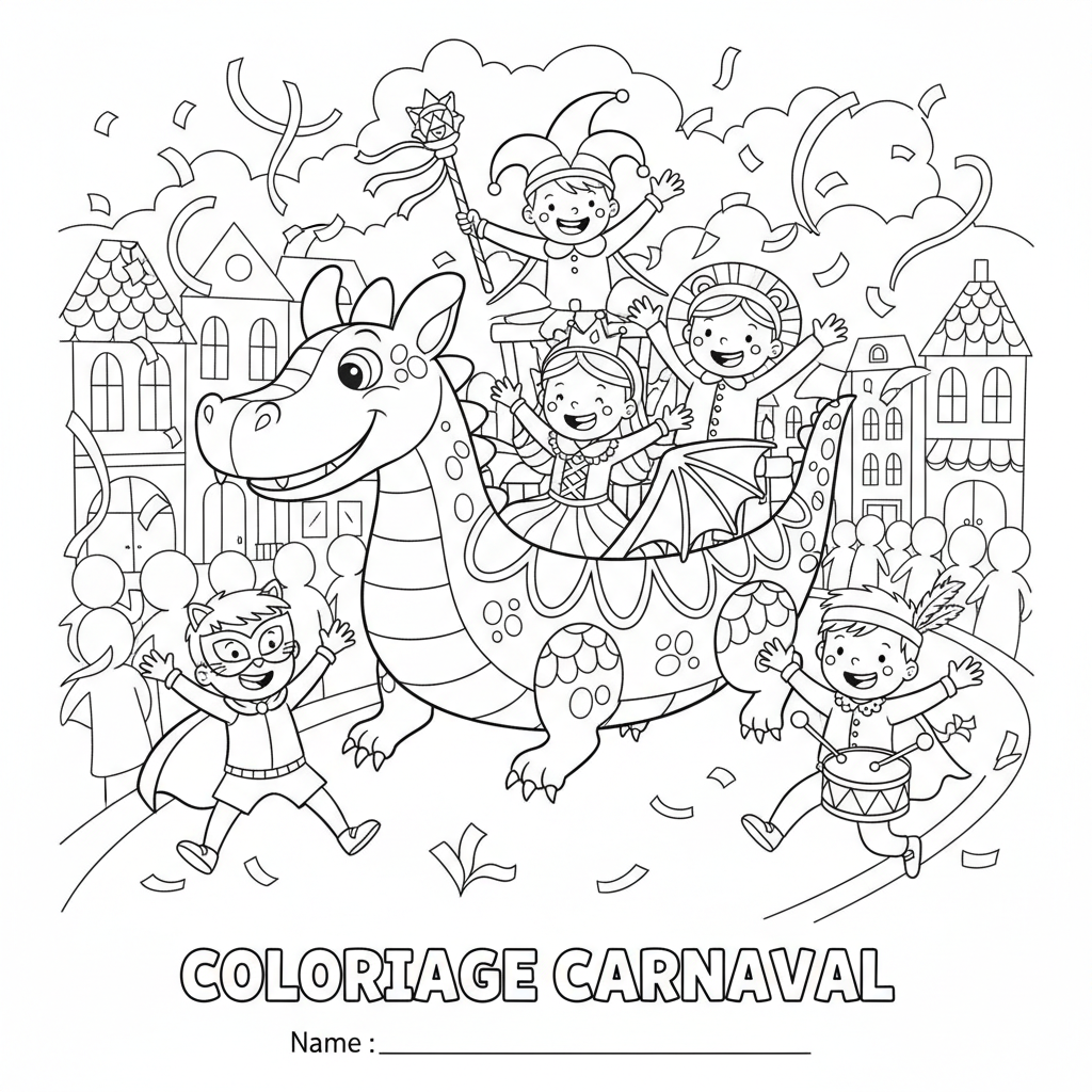 Coloriage coloriage carnaval imprimer 5