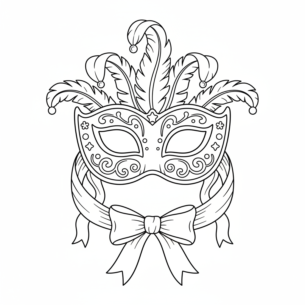 Coloriage coloriage carnaval masque 2