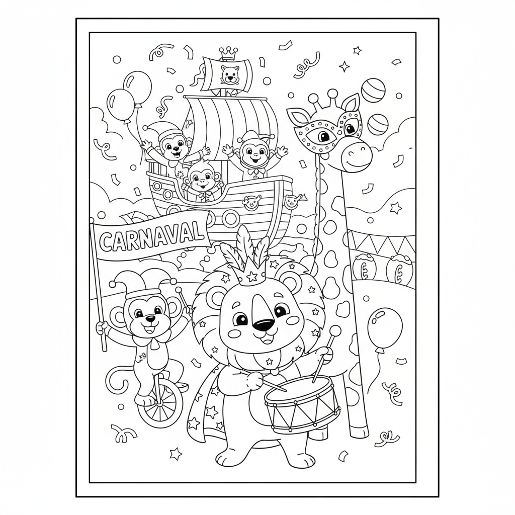 Coloriage coloriage carnaval maternelle 2