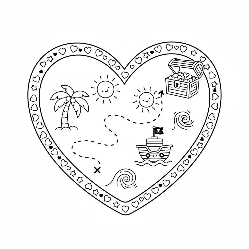 Coloriage Carte Coeur Gratuit à Imprimer