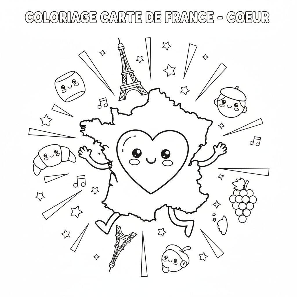 Coloriage coloriage carte de france 5