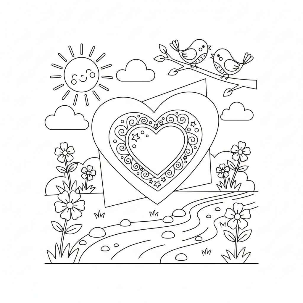 Coloriage coloriage carte de voeux 3
