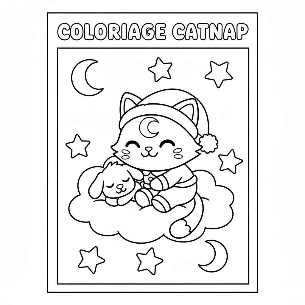 Coloriage Catnap Et Dogday Gratuit à Imprimer