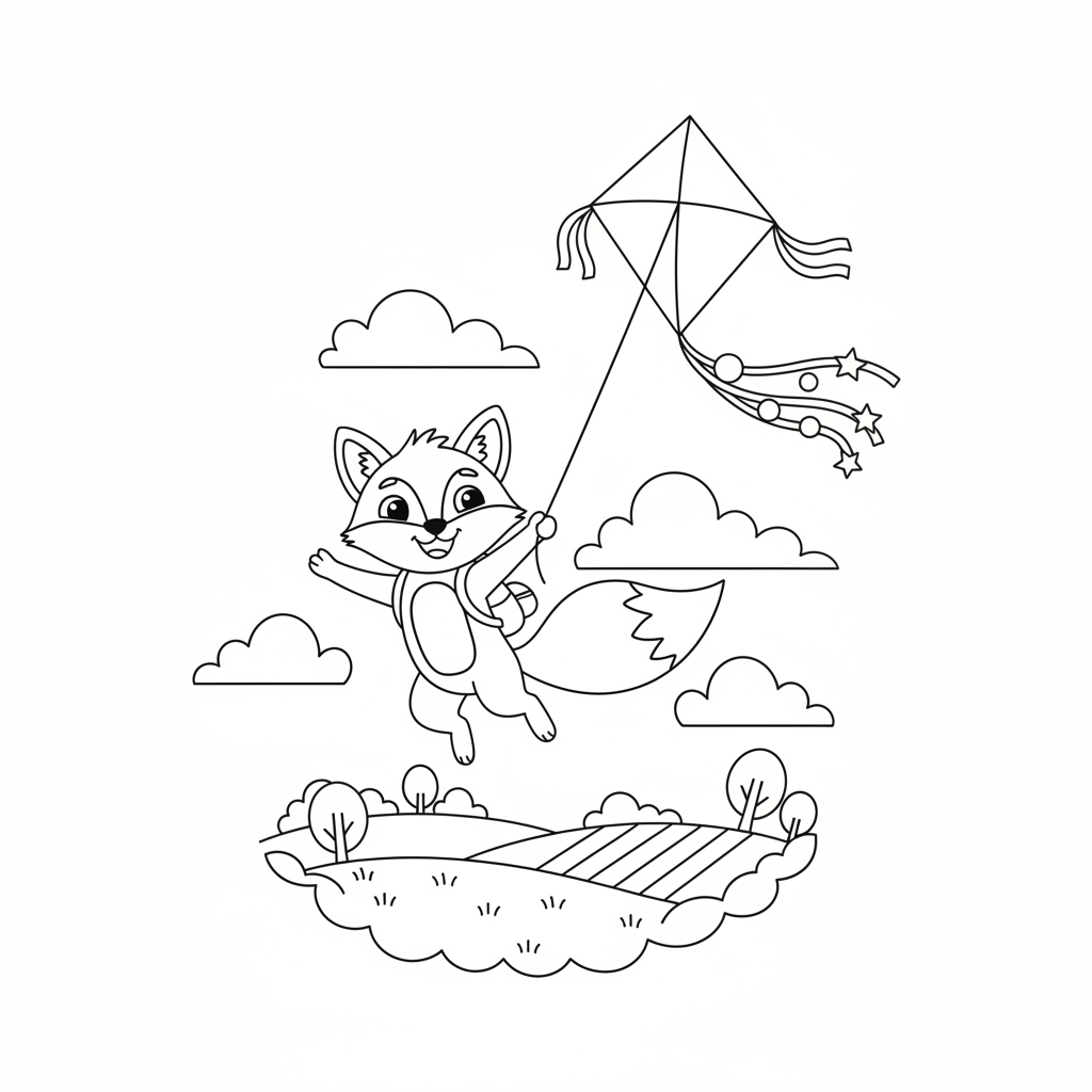 Coloriage coloriage cerf volant 5