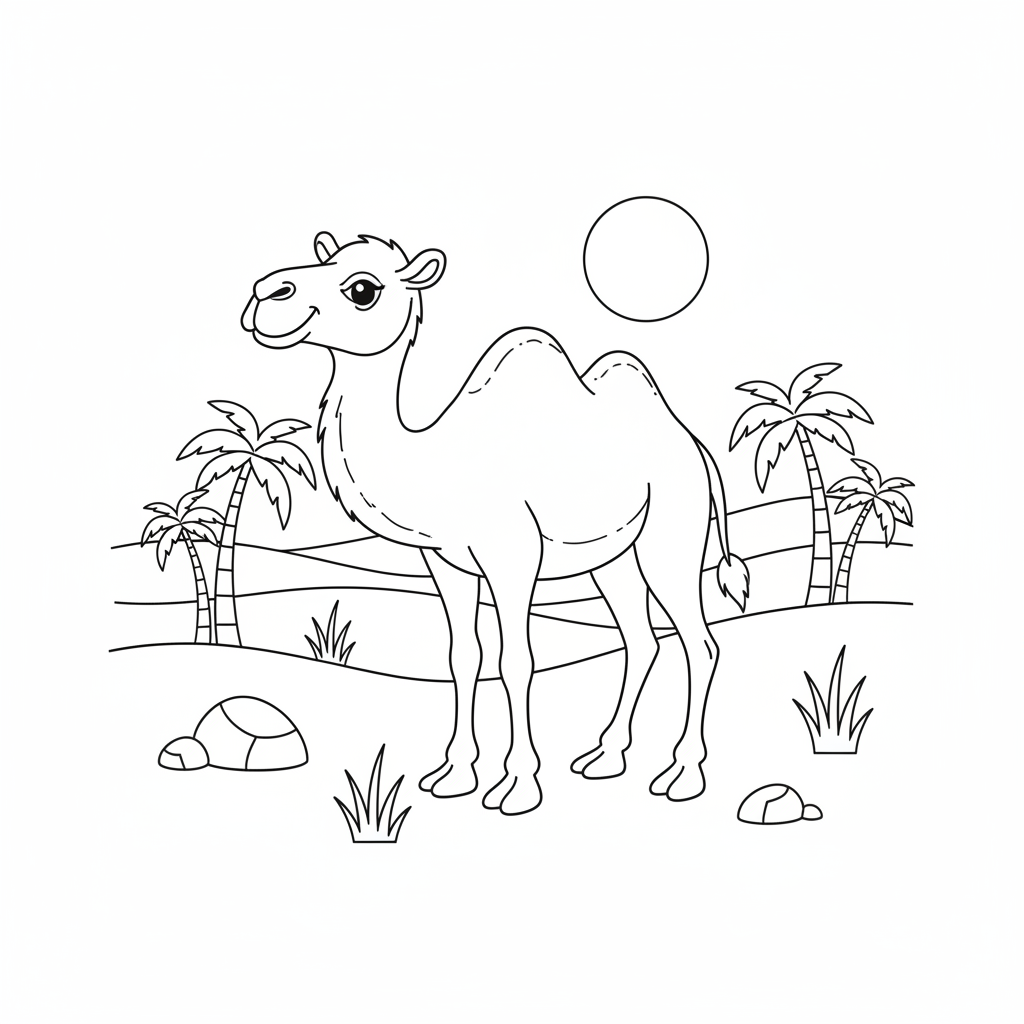 Coloriage coloriage chameau 3