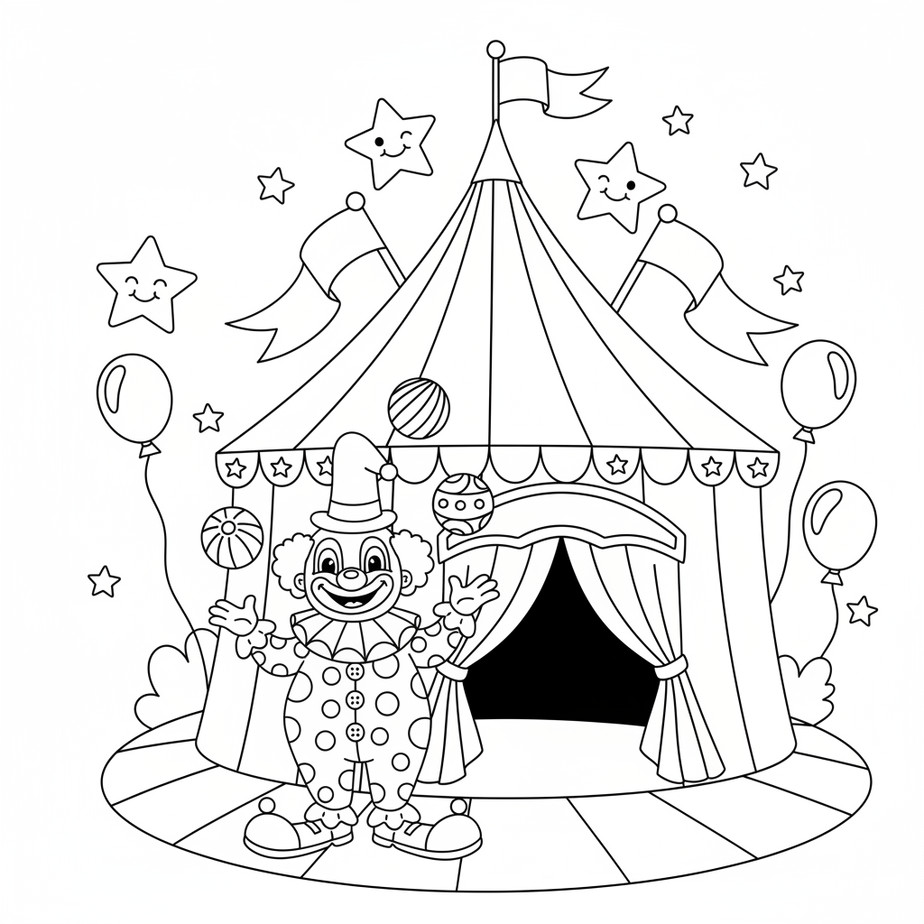Coloriage coloriage chapiteau cirque 2