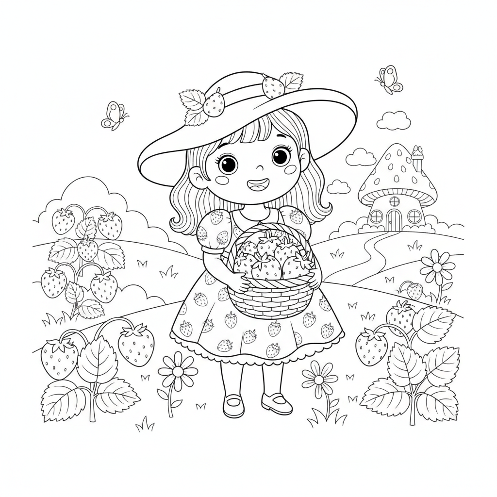 Coloriage coloriage charlotte au fraise 3