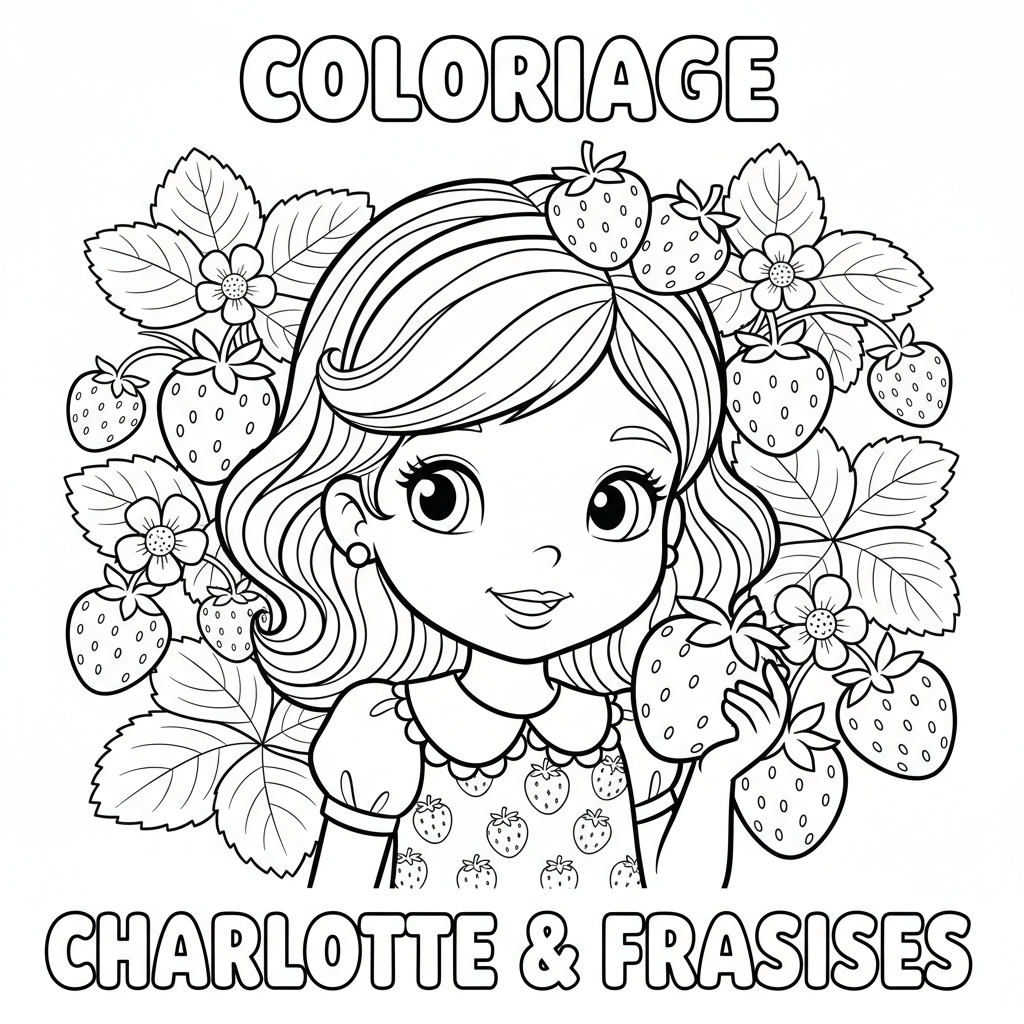 Coloriage coloriage charlotte au fraise 4