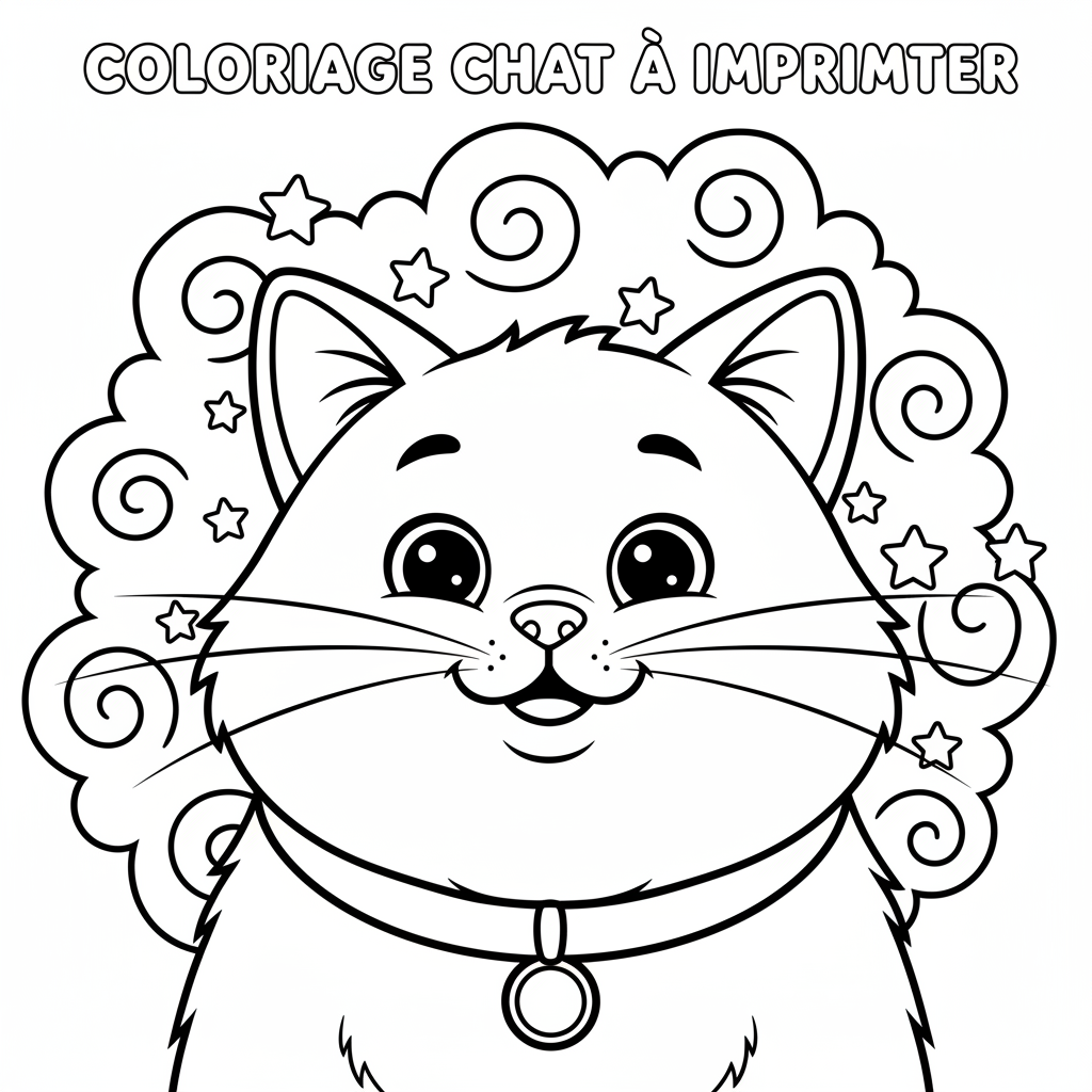 Coloriage coloriage chat à imprimer 4