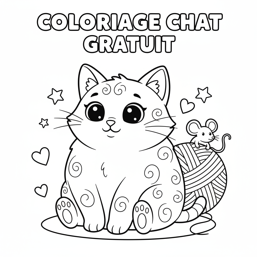 Coloriage coloriage chat à imprimer gratuit