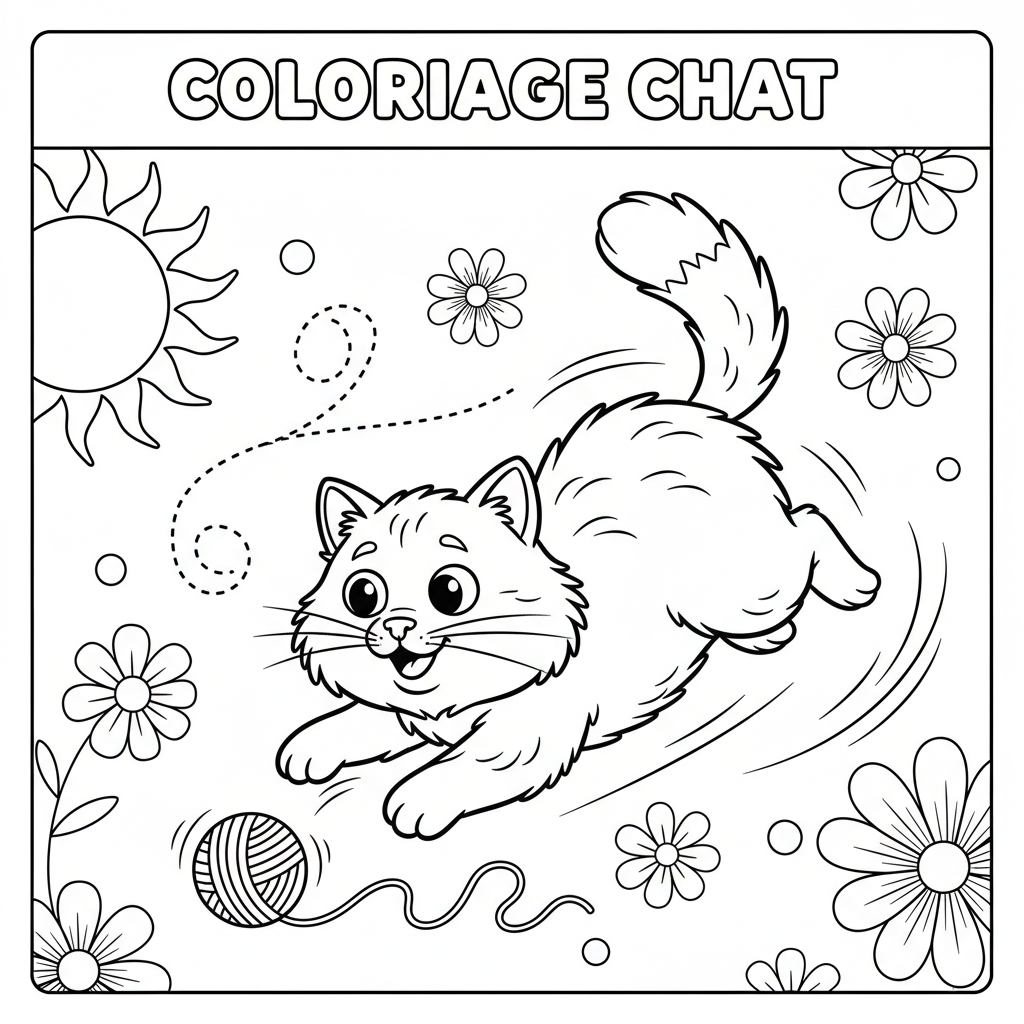 Coloriage coloriage chat adulte 5