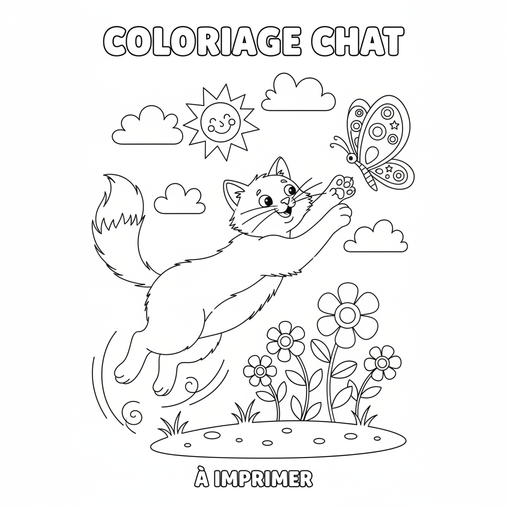 Coloriage coloriage chat adulte à imprimer 5
