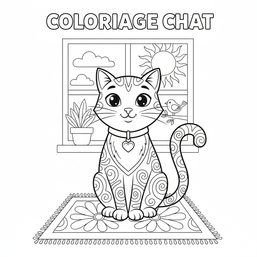 Coloriage coloriage chat chien 2