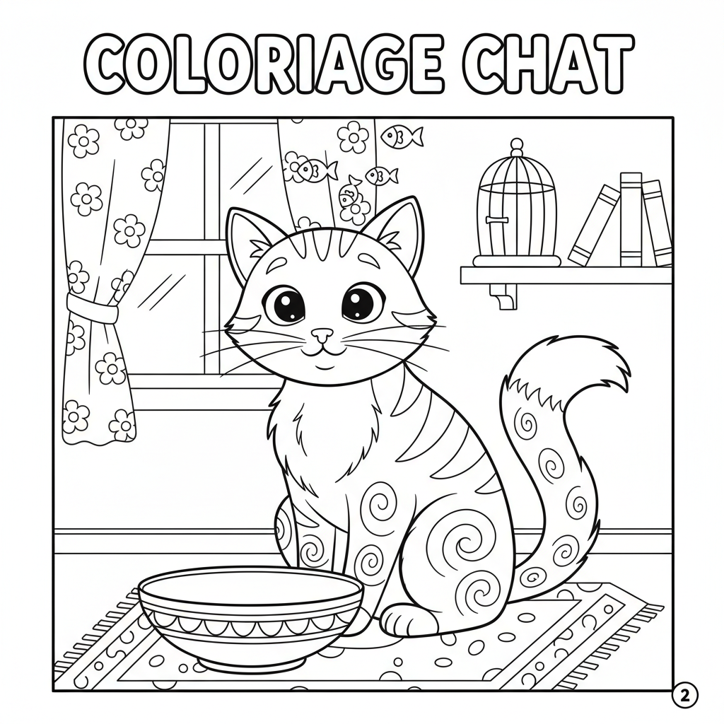 Coloriage coloriage chat et chien 2