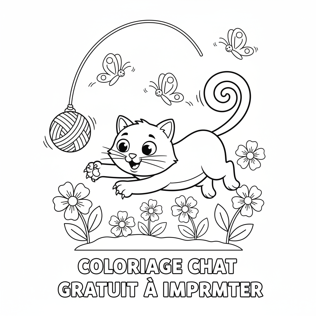 Coloriage coloriage chat gratuit à imprimer 5