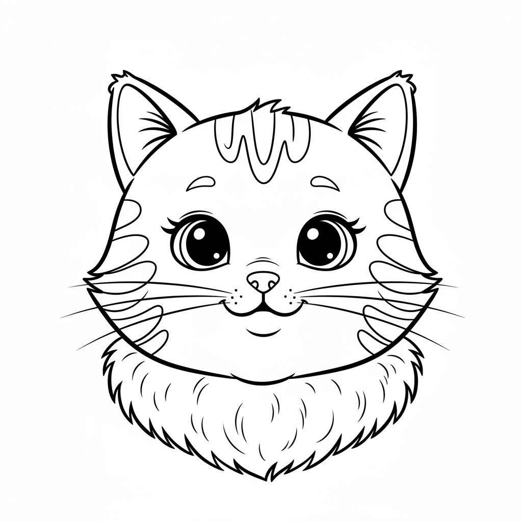 Coloriage coloriage chat mignon 4