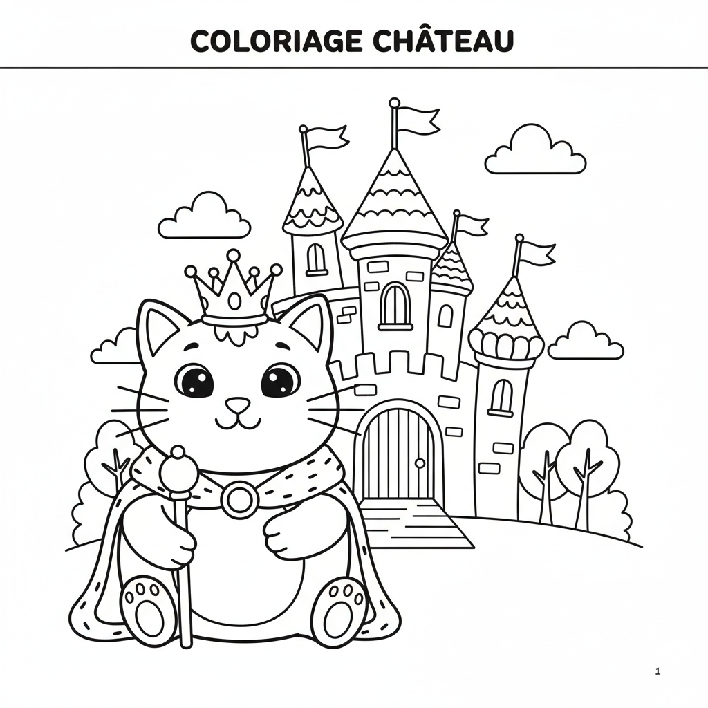Coloriage coloriage chateau