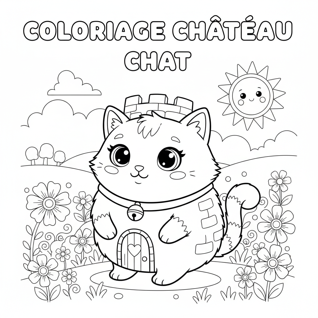 Coloriage coloriage chateau 4