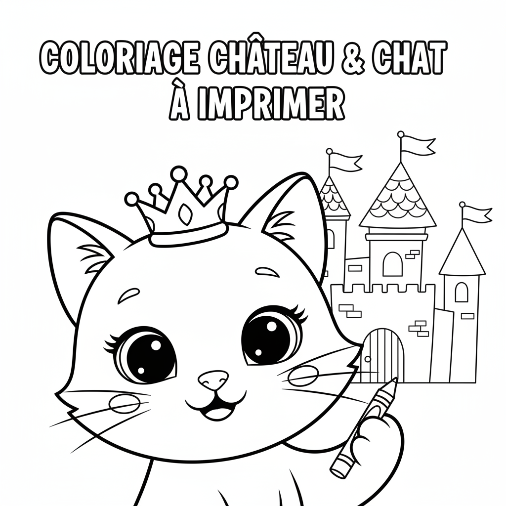 Coloriage coloriage chateau à imprimer 4